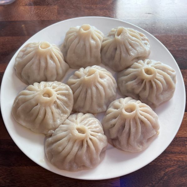 Veg Momos — steamed dumplings at Mom's Fresh Pot pure vegetarian restaurant Sohna